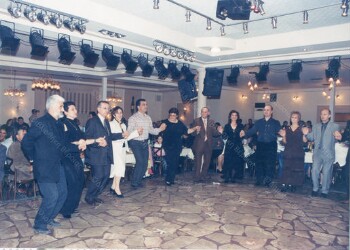 Dancing after the honorary award to old dancers of the Efxeinos Club of Veria