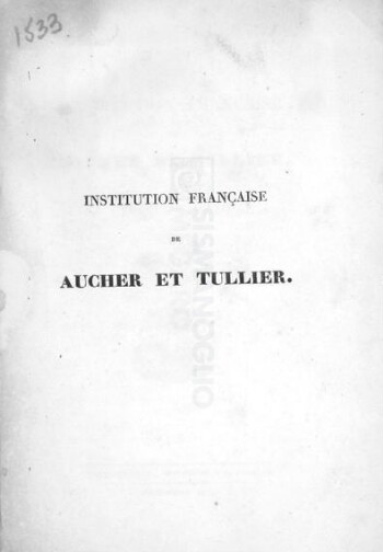 Institution Française de Aucher et Tullier