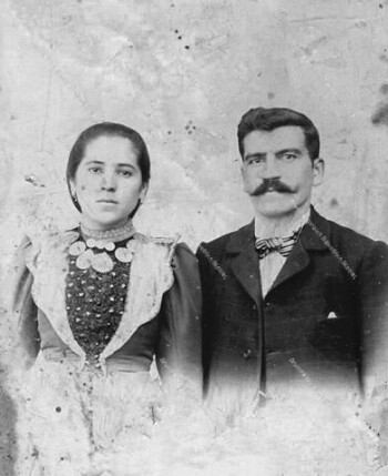 G.Papageorgiou couple. Livadi village in 1902