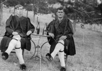 Two friends in festive dress, Livadi 1912-1920