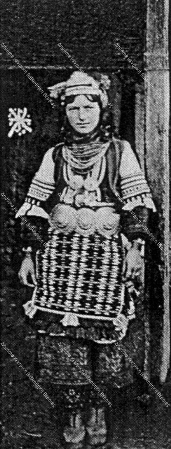 Woman in holiday costume, Skra 1892