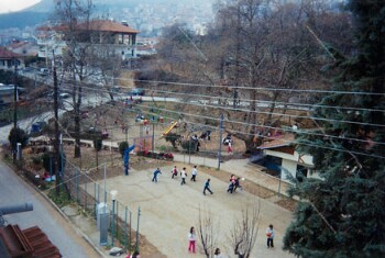 Kypseli's basketball court in 1991