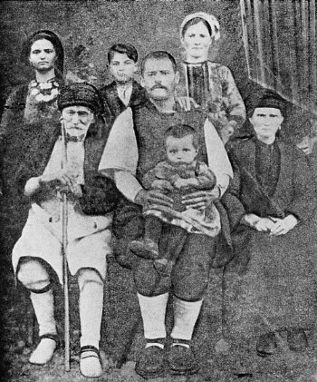 Christos Kostika's family, Megala Livadia in 1932