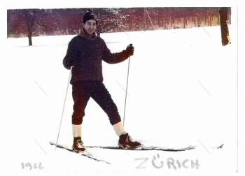 Ο Βελισάριος κάνοντας σκι στην Ελβετία