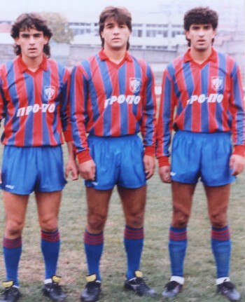 The footballers G. Vatmanidis, S. Mantziounis, G. Tsiotras
