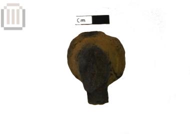 Clay female figurine head from Gitana