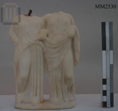 Marble statuette of two standing female figures