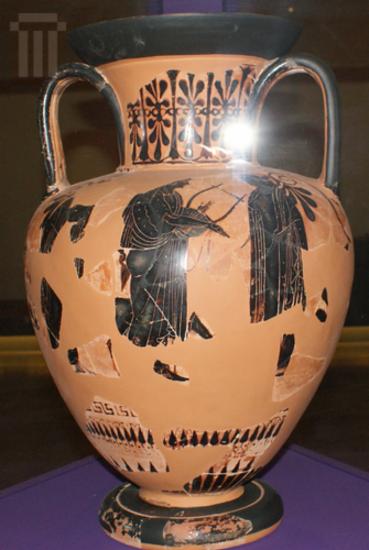Black-figured attic amphora