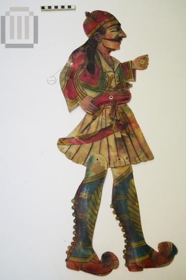 Androutsos Greek revolution fighter figure shadow puppet