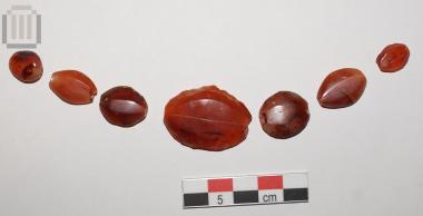 Cornelian bead of a necklace