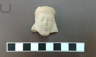 Head of a terracotta figurine