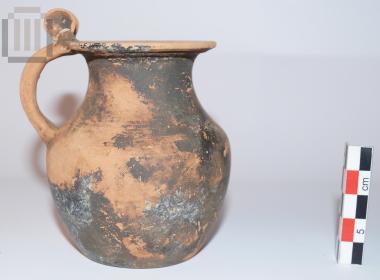 Black-glazed small oinochoe