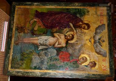 Icon with the Baptism
