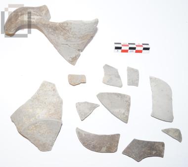 Sherds of a jug with cutaway neck