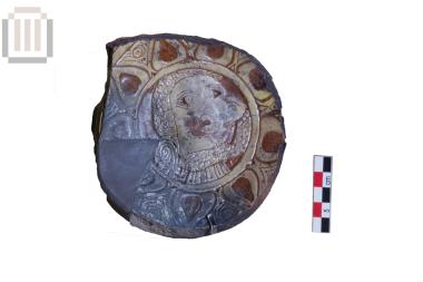 Part of a glazed tray