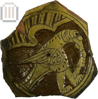 Part of a glazed tray