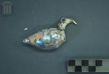 Glass vase in the form of a bird