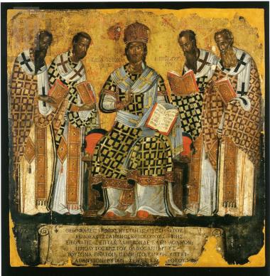 Χριστός Μέγας Αρχιερέας με Ιεράρχες, εικόνα φορητή