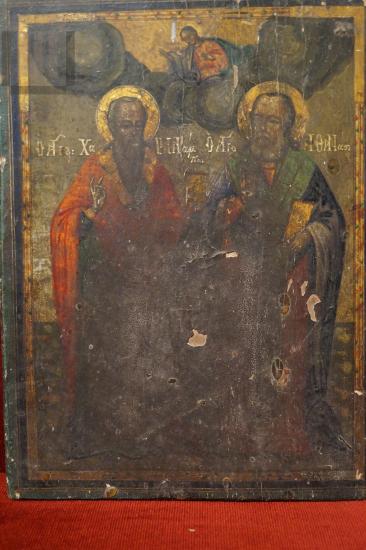 Ο άγιος Χαράλαμπος και ο άγιος Αθανάσιος