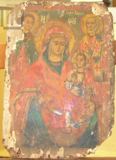 Παναγία Βρεφοκρατούσα και οι άγιοι Γεώργιος και Νικόλαος