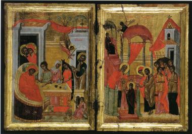Nativity of the Virgin and Presentasion of the Virgin in the Temple, diptych