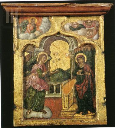 Ευαγγελισμός της Θεοτόκου, κεντρικό φύλλο τριπτύχου