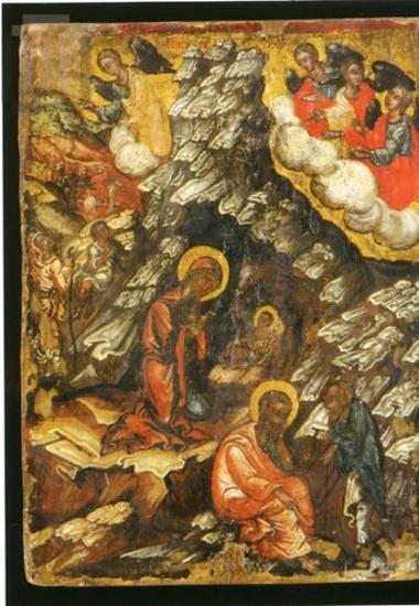 Γέννηση του Χριστού, εικόνα Δωδεκαόρτου από το τέμπλο του καθολικού της Ιεράς Μονής Στροφάδων