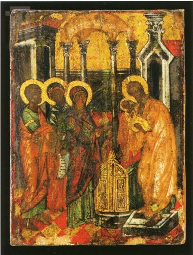 Υπαπαντή, εικόνα Δωδεκαόρτου από το τέμπλο του καθολικού της Ιεράς Μονής Στροφάδων