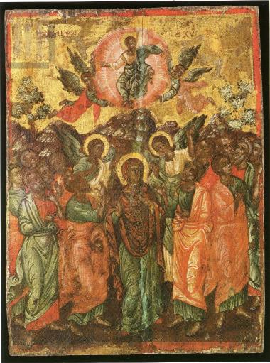 Ανάληψη, εικόνα Δωδεκαόρτου από το τέμπλο του καθολικού της Ιεράς Μονής Στροφάδων