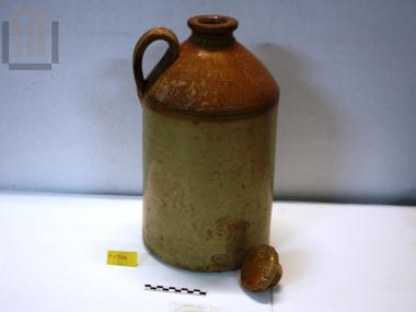 Large cylindrical vase with screw cap