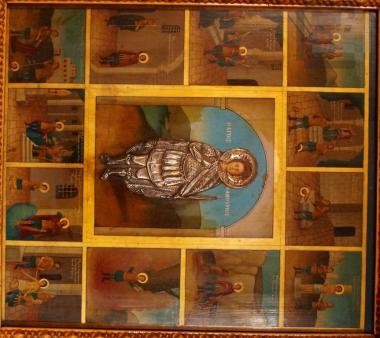 Φορητή εικόνα με τον Άγιο Φανούριο και σκηνές του βίου του