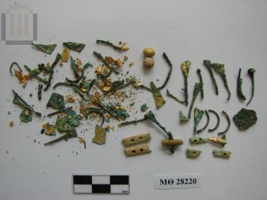 Remains from a gilded myrtle wreath