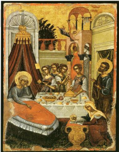 Γέννηση της Θεοτόκου, εικόνα φορητή