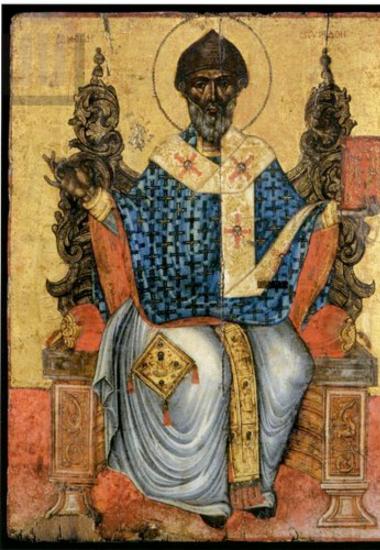 Saint Spyridon, portable icon
