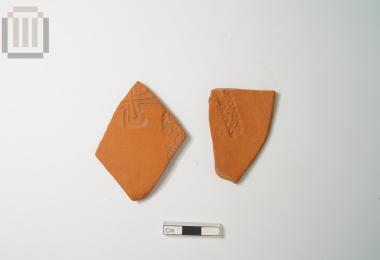 Two sherds of a clay dish from Ladochori