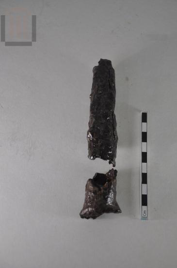 Δύο τμήματα σιδερένιου αυλού αιχμής δόρατος από το Καρτέρι