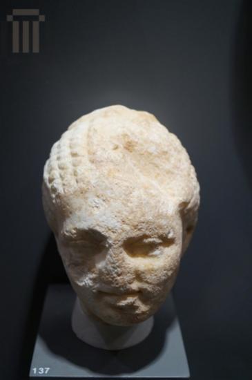 Marble head of a young woman