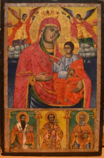 Virgin Mary Eleousa and saints