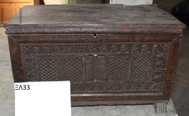 Wooden carved chest