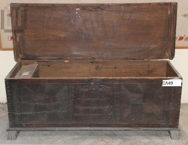 Wooden carved chest