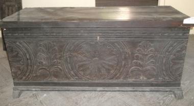 Wooden carved chest