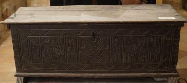 Wooden carved chest