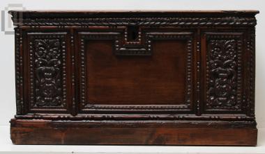 Wooden carved chest