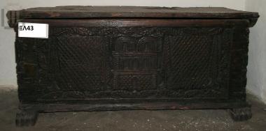Wooden carved chest