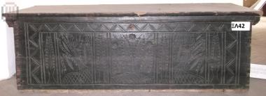 Wooden carved chest