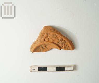 Part of a clay lamp from Dymokastro