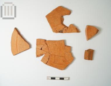 Fragmentary clay dish from Ladochori