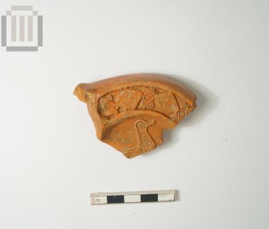 Fragmentary clay lamp from Dymokastro