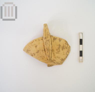Fragmentary clay lamp from Dymokastro