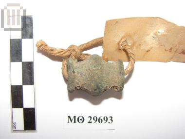 Bronze biconical necklace bead